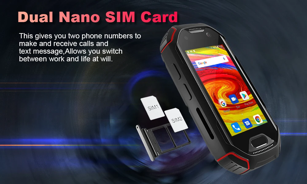 Unihertz ATOM Mini Rugged Smartphone 4GB 64GB Android 9 Octa Core 2.45 inch Unlocked Cellphone 2000mAh NFC