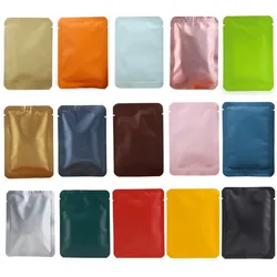 100PCS Open Top Aluminum Foil Packaging Bag Heat Sealing Ground Coffee Tea Spice Cereals Nuts Chocolate Butter Storage Pouches