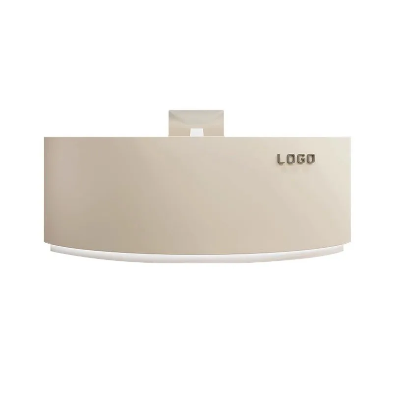 Customized LOGO Front Desk Modern Simple Paint Cashier Beauty Salon bar Reception Desk