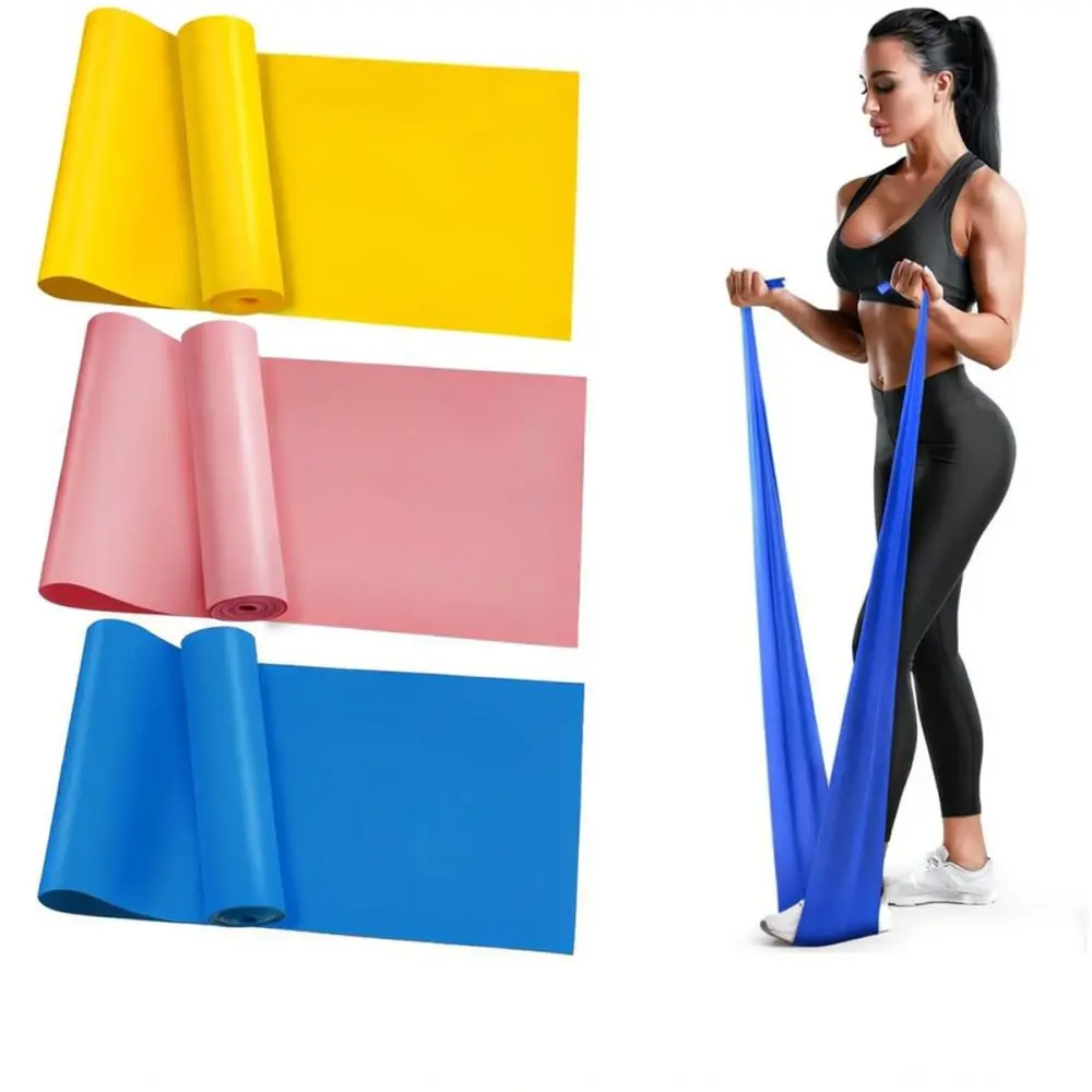 Resistance Exercise Strap For WOSWEIR Yoga Fitness Elastic Band TPE Accessory For Stretching Pilates Body Shaping Gym