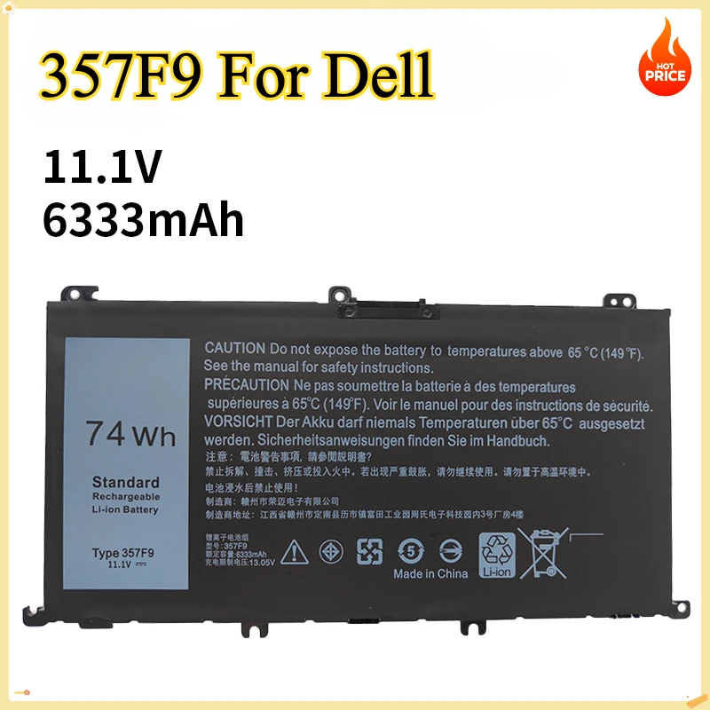 357F9 6333mAh Laptop Battery For Dell Inspiron 15- 7000 7559 7557 7566 7567 5576 INS15PD-1548B INS15PD-1748B INS15PD-1848B