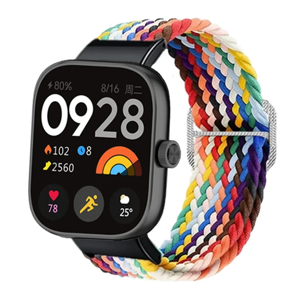 สายรัดไนลอนสำหรับ redmi Watch 4นาฬิกาสมาร์ทวอชสายถักสำหรับ Xiaomi Mi band 8 Pro