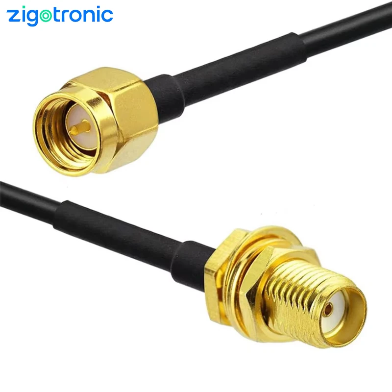 SMA Bulkhead Router Network Card Antenna Extension Cable RG174 SMA Male to Female 0.3M 0.5M 1M 3M 5M for SDR Ham Radio Antennas