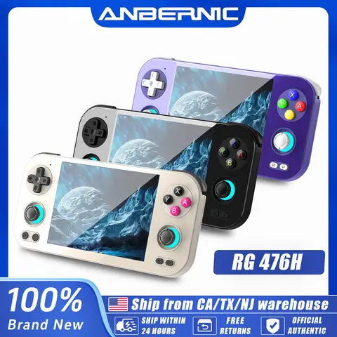 Anbernic RG 476H Retro Game Console 4.7-inch LTPS In-Cell Display Android 13 Unisoc T820 Processor Video Games RG476H Streaming