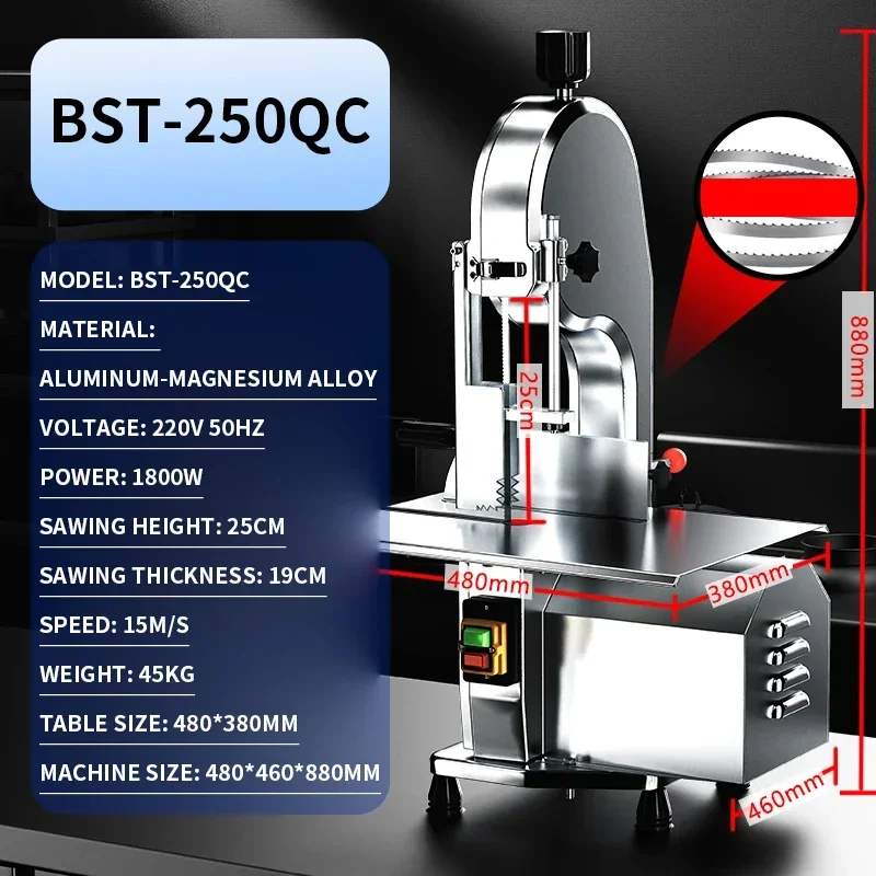 Commercial Table Saw Machine for Cutting Bones, Small Household Electric Bone Cutting Machine, Rib Cutting Machine