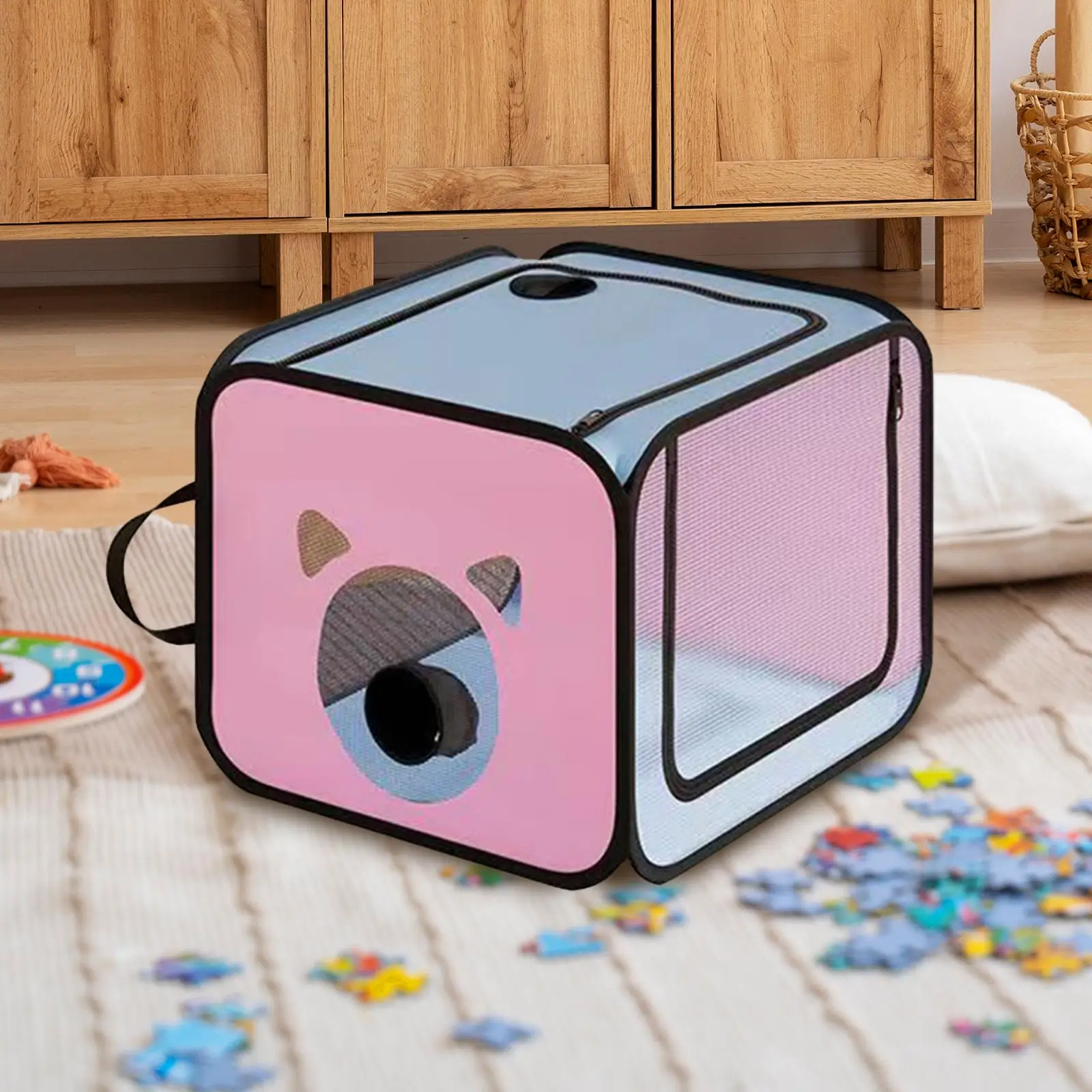 

Pet Drying Box Multifunctional Portable Grooming House Foldable Box Dryer Cage Anti Hair Flying Convenient for Cats and Dogs