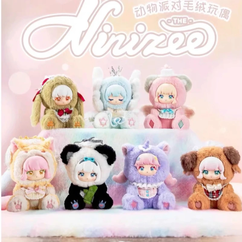 

Spot Ninizee Animals Party Series Vinyl Plush Blind Box Ninizee Mystery Box Vinyl Dolls Cute Model Girls Gifts Ornament