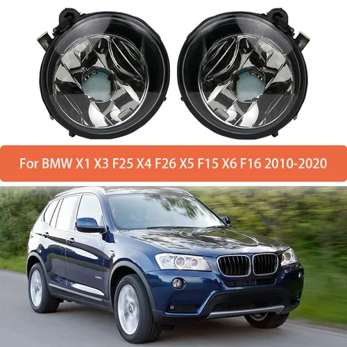 Conjunto de lámpara antiniebla para BMW X1 X3 F25 X4 F26 X5 F15 X6 F16 2010 2011 2012 2020 luz antiniebla del parachoques delantero 63177238787 63177238788