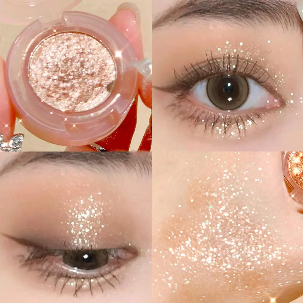 Monochrome Glitter Eyeshadow Pearlescent Highlighter Bright Eye Shiny Makeup Cosmetics Shadow Makeup Eye Powder Diamond Pal R0y4