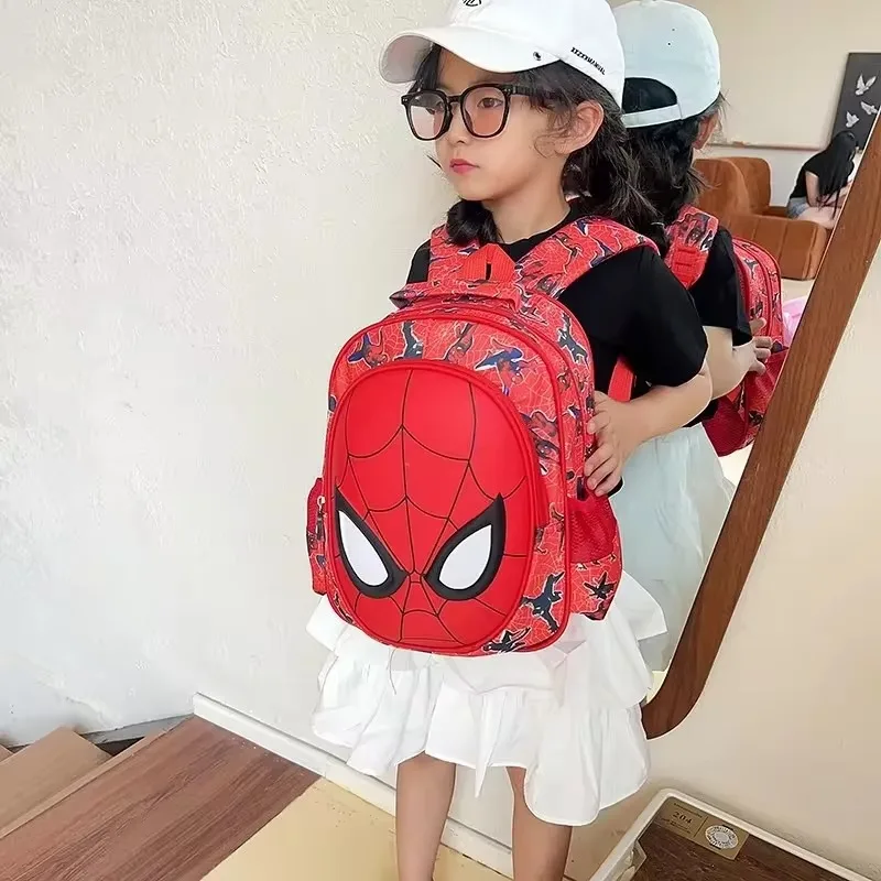 Marvel Comics Spider-Man Backpack Cute Cool Bag Kindergarten Bag Large Capacity Portable Cartoon Fashion Children\'s Bag Boy Gift