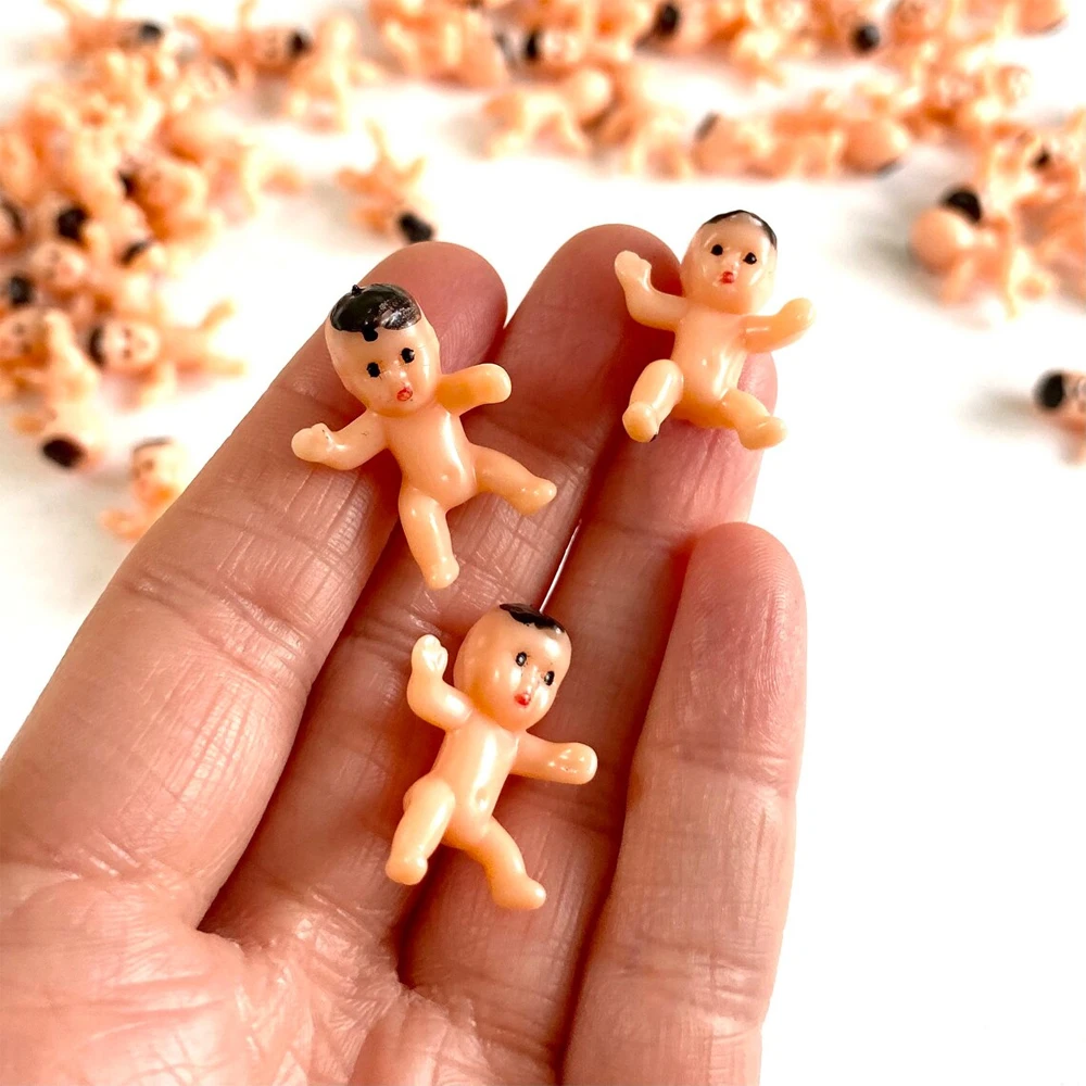 10/30/50pcs Micro Mini Plastic Babies Miniatures Figurines, Fun Potted Plant DIY Home Party Favor Decoration Supplies