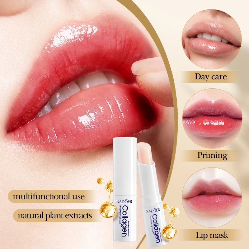 1/3/5PCS Collagen Lip Balm Moisturizing Anti-Cracking, Brightening & Repairing Lip Care with Nourishing Hydration ﻿ view 4