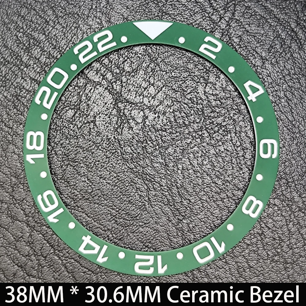 Schräge 38mm * 30,6mm Keramik/Aluminium Blau Leuchtende Lünette GMT und Taucheruhr-Einsatz Passend für 40mm Uhrengehäuse Ersatz-Uhrenteil – Detail 28