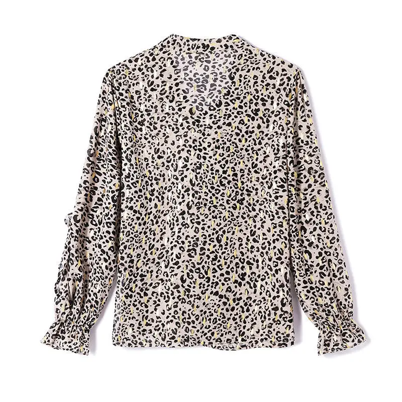 Loose Summer Chiffon Floral Shirt Women's Spring New Fashion Blouse Long Sleeve Shirt Top Blusas