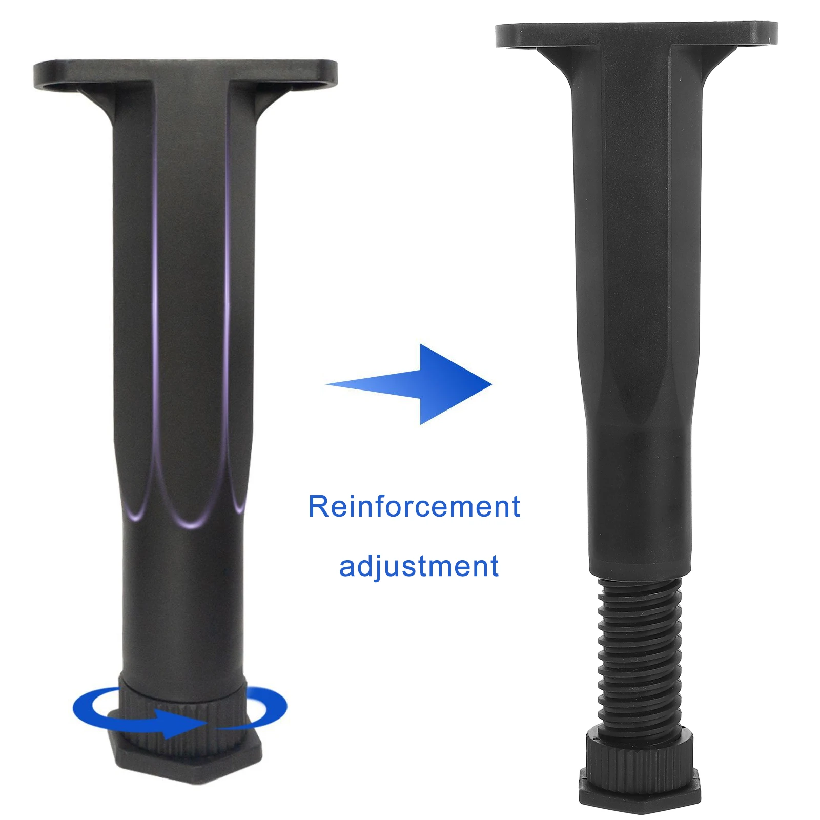 

2 Pcs Bed Support Legs 18cm 34.5cm Adjustable PP Material Furniture Hardware Replacement for Bed Frame