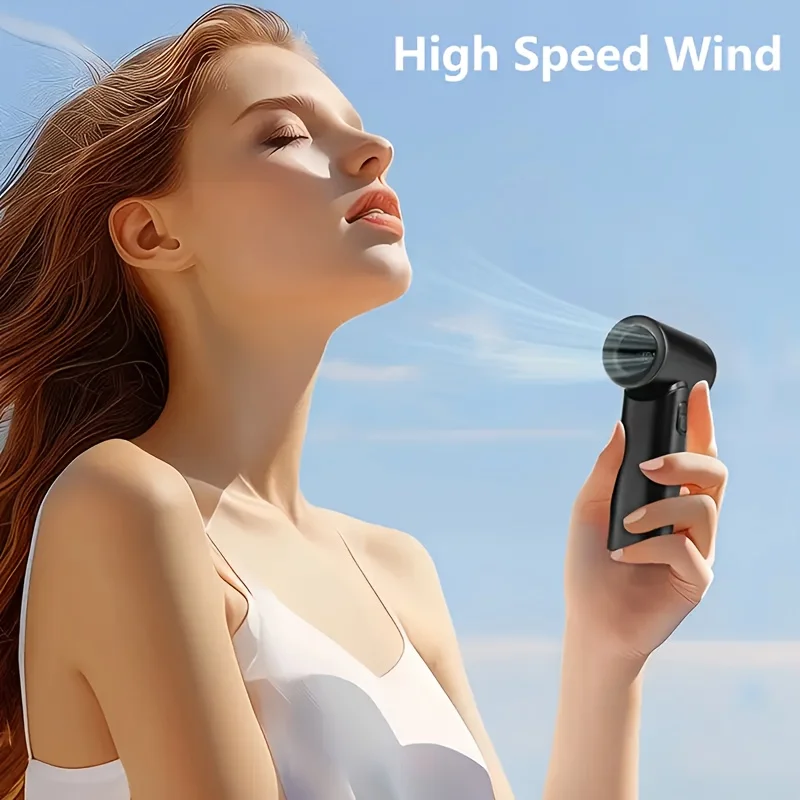 Rechargeable Handheld Fan, Stylish Design, Portable High Speed ​​Fan - Small and Powerful for Outdoor Sports, Travel, Camping image 5