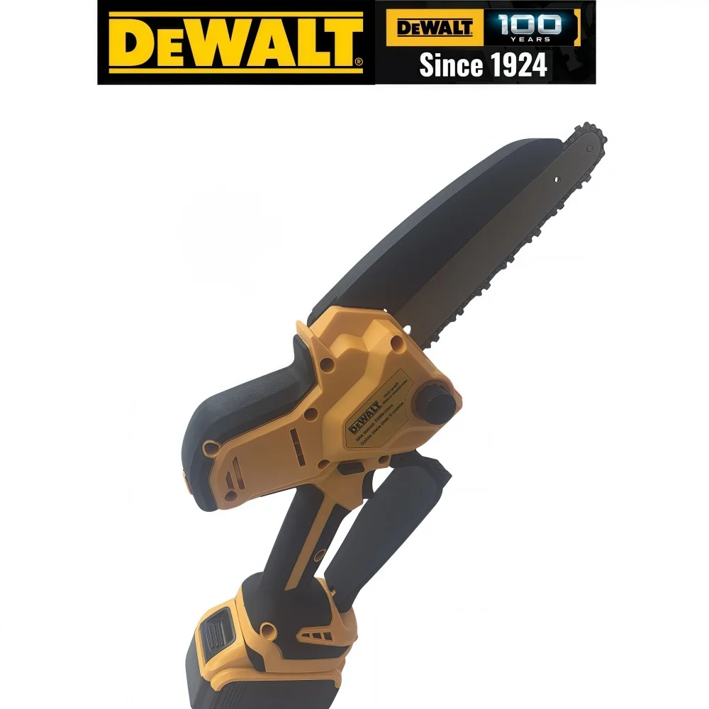 Akumulatorowa pilarka łańcuchowa Dewalt 20V, 8 cali, 1380W, bezszczotkowa, żółta, profesjonalna pilarka do przycinania ogrodów, elektronarzędzie.