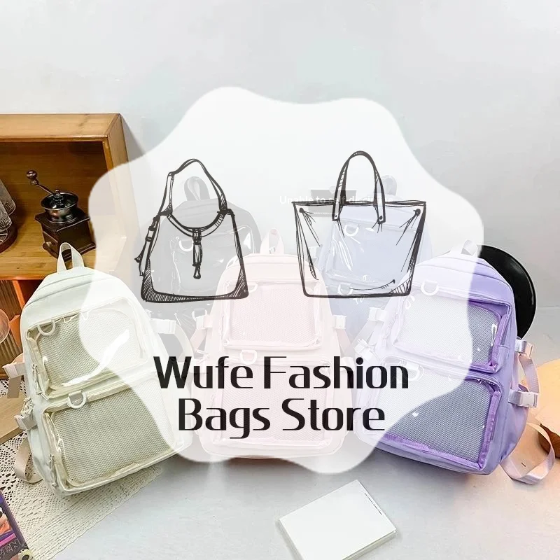 1Pcs New Transparent Backpack Japanese Kawaii Itabag Women's Large Capacity Ita Backpack School Bags For College Student JK