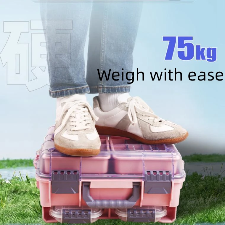 Factory Direct Fishing Tackle Box Waterproof PP Plastic Transparent Fishing Lure Tool Box With Removable Baffle