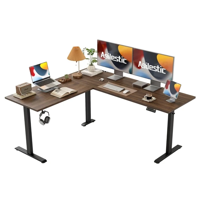 

！@Combohome Home Office Computer Desk L Shaped Gamer Table Led Light Gaming Desk Set Rgb Gaming Table