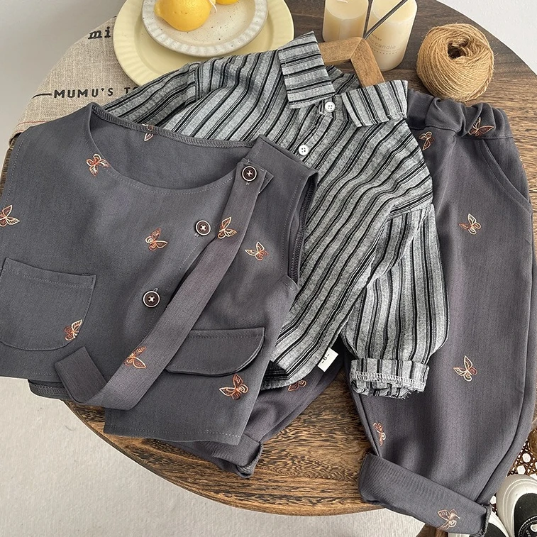 

Boys' Suit 2026 Spring and Autumn New Children's Clothes Boys' Baby Foreign Cool Handsome Suit Bow Vest Three-piece Set