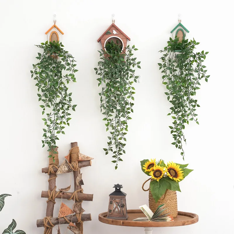 Hanging Artificial Succulents Plants For Decoration Fake Plant Liana Flower Wedding Living Room Bedroom Party Garden Decoration