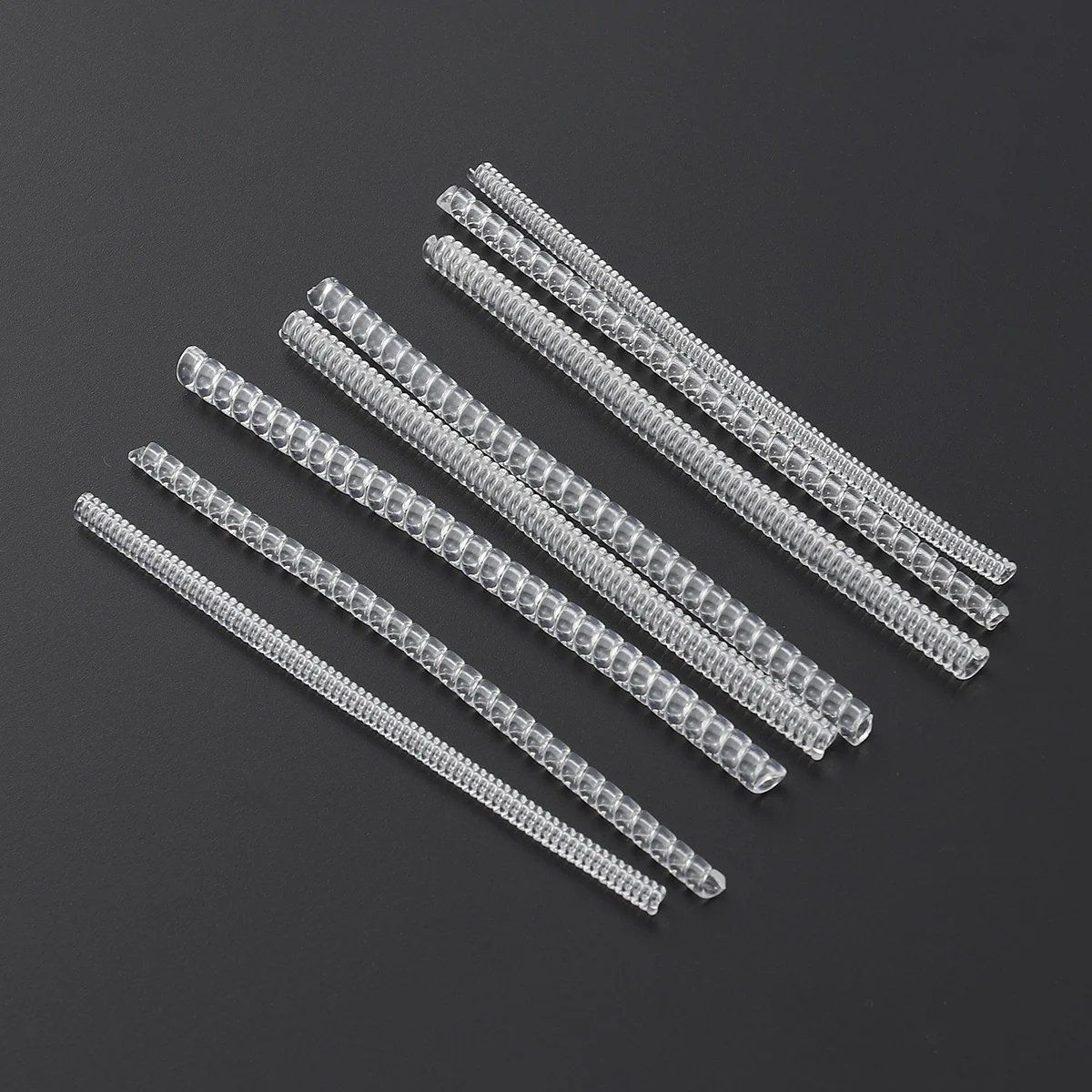 

8pcs Spring Invisible Ring Adjuster Transparent Plastic Ring Size Fixer No Adhesive Comfortable Fit For Various Rings Jewelry