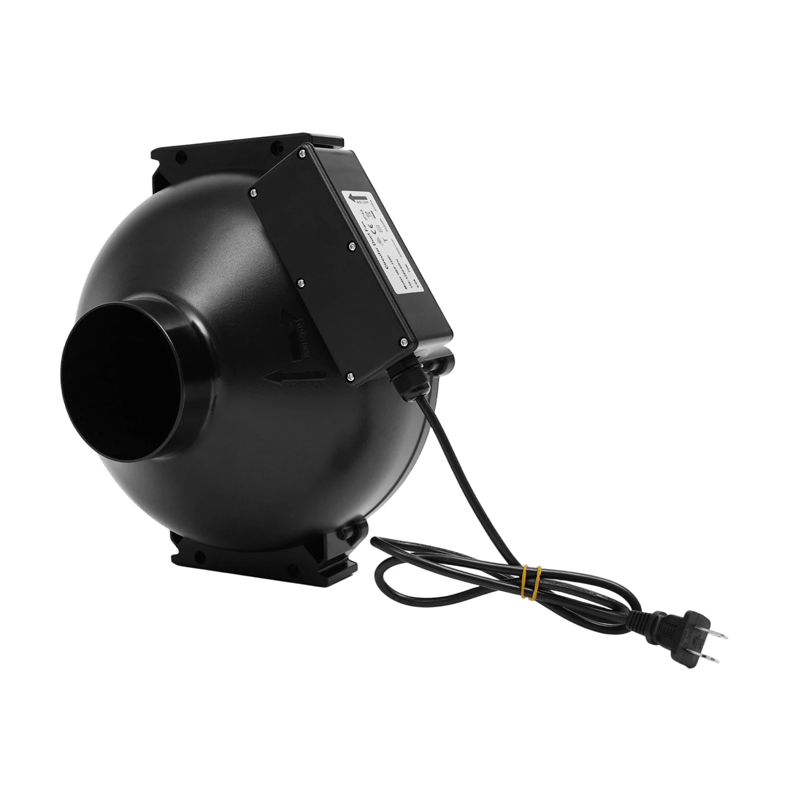 

110-120V Centrifugal Ventilation Fan Low Noise Ventilation Fan Black Centrifugal Fan 2700rpm