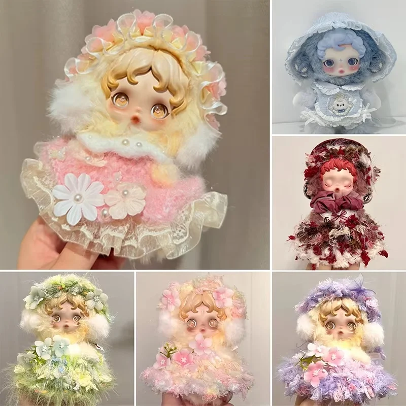 

10cm Pendant Doll Clothes For Skullpanda Exquisite And Gorgeous Dress Handmade Elegant Style Dress Set With Headwear Accessories