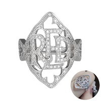 Fashion Classic Ring Taylor RED Letters Crystal Adjustable Hip Hop Alloy Finger Rings Adult Unisex Party Prop