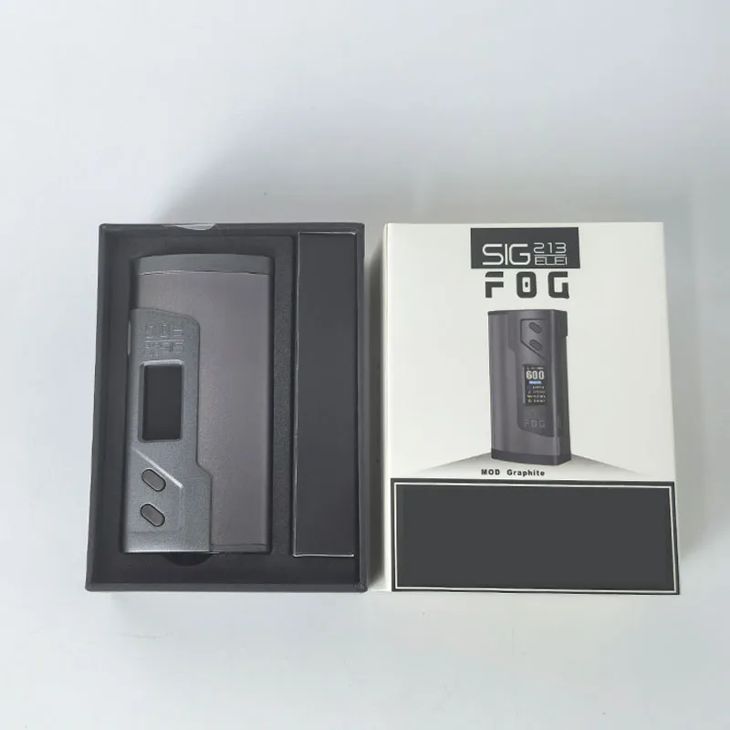 Original Sigelei 213 FOG 213W caixa Mod modo curvo inteligente automático com display OLED Vape mod alimentado por bateria dupla 18650 E Cigs