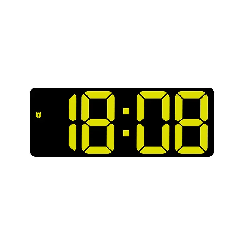 Large font mirror alarm clock Multi-function LED clock Electronic clock Battery plug-in dual-purpose alarm cloc k 0711-0712