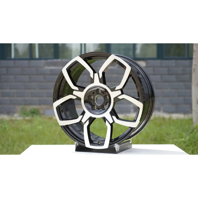 Custom Aftermarket Monoblock Forged Wheels T6061-T6 Black Polished Multi-Spoke Luxury Design, 18–28 Inch Custom PCD ET CB For