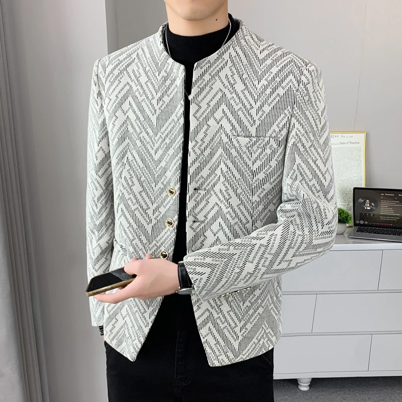 

New Blazer Fashionable Outdoor Travel Trend Gentleman Youthful Wedding Versatile Host Campus Casual Korean Style Men's Blazer
