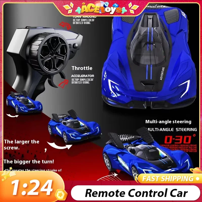 

4 Wheel Drive Drift Remote Control Car 1:24 With Light Endurance Strong Power Adjustment Electric Car Toy For Children
