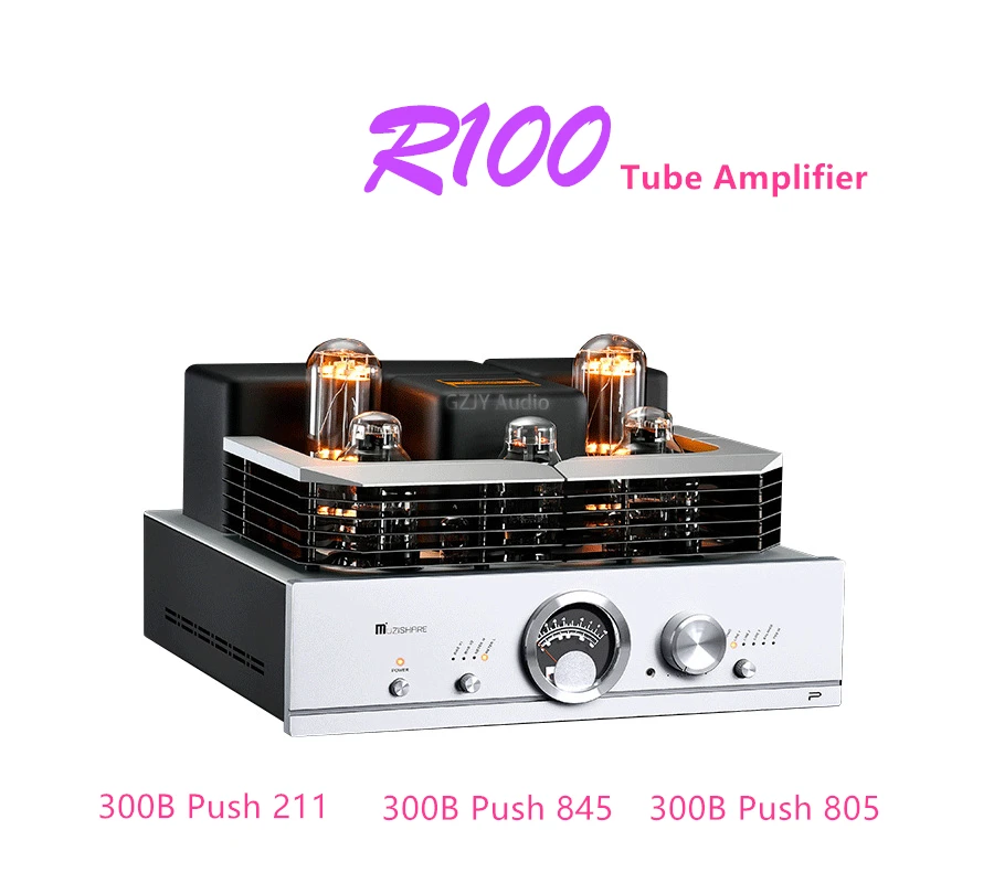 

Latest Version MUZISHARE R100 Tube Amplifier 300B Drive 845/211/805 Blanced Combined Power Tube Amplifier 4Ω 8Ω 16Ω