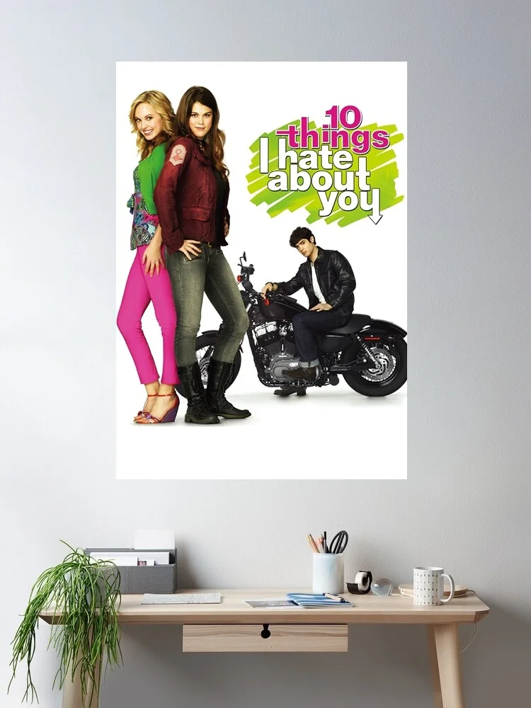 

10 Things i hate about you Movie Art Print Canvas Poster, Living Room Decor, Home Wall Picture