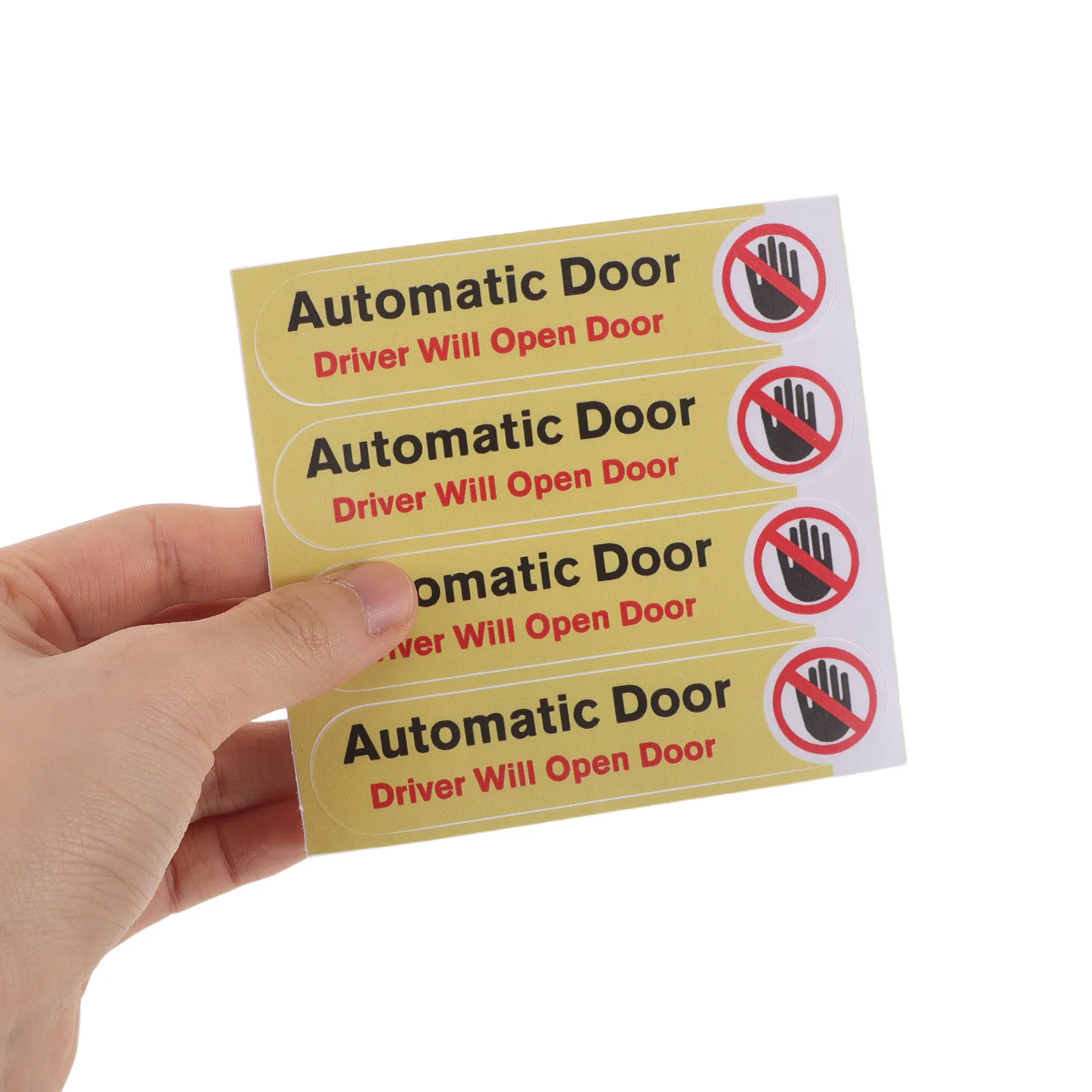 

8Pcs Car Stickers Automatic Door Safety Reminder Decals for Vehicles Waterproof Sunproof Auto Opening Warning Labels for Taxi
