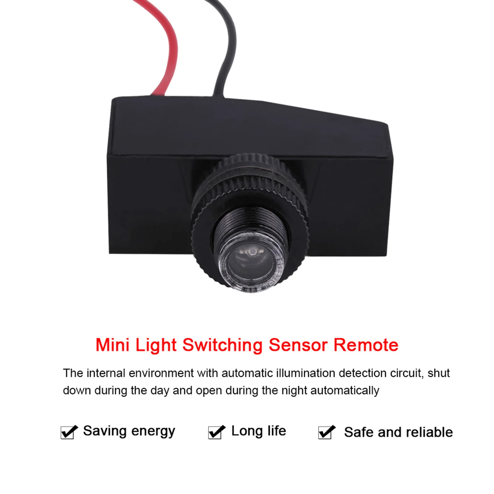 Mini Light Switching Sensor Remote Photocell Dusk To Till Dawn