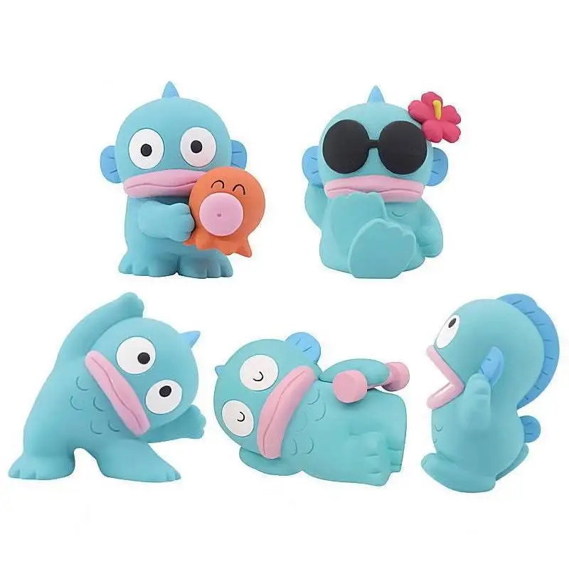 

Mini Hangyodon PVC Water Monster Action Figures, Featuring Half Mermaid, Ugly Hanaton, Sausage-mouthed Fish Collectibles