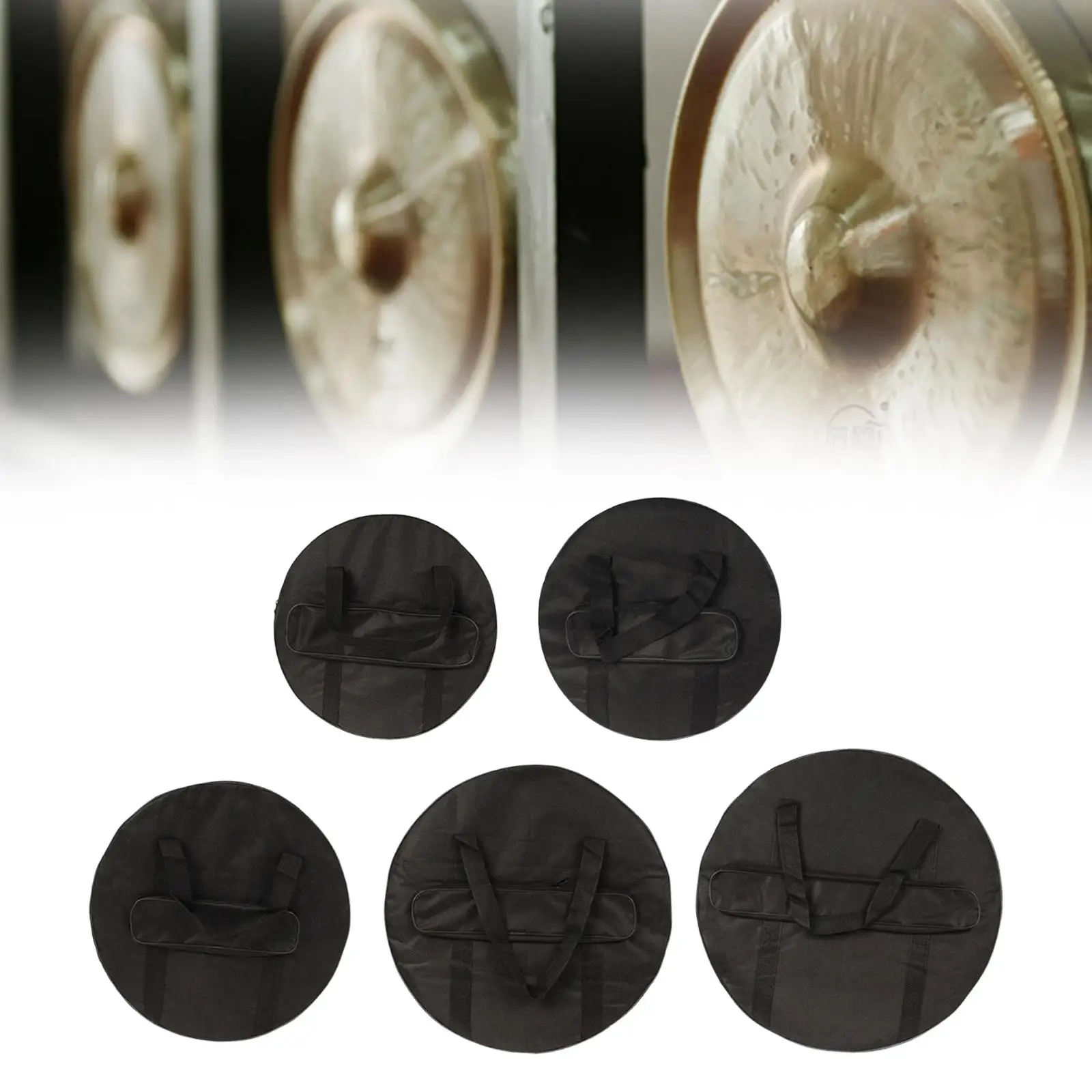 

Cymbal Bag with Carry Handle Side Pocket Percussion Instruments Carry Case Storage Bag for Practice Stage Travel Concert Live