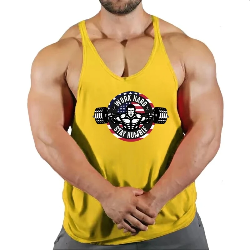 Gym Stringer Tank Top for Men, Athletic Quick-Dry Gym Vest, Breathable Sleeveless Workout Muscle Tank for Bodybuilding