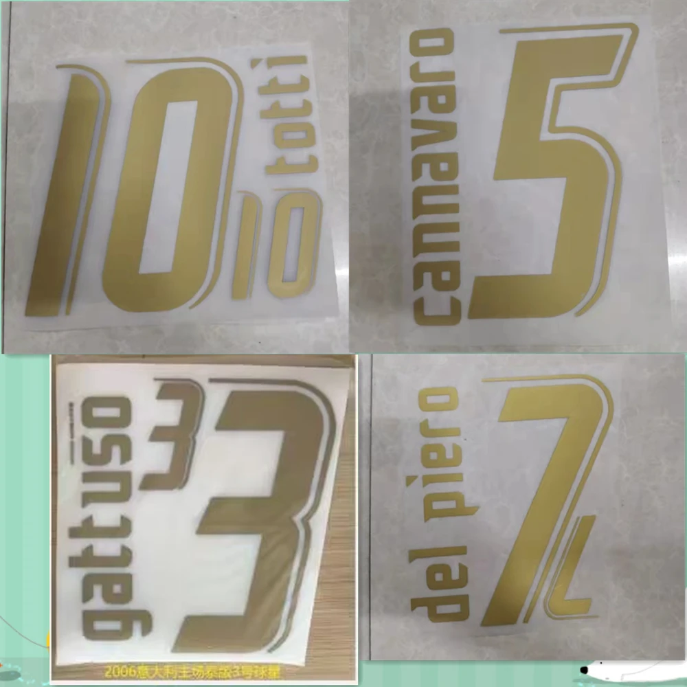 Super A soccer Number 2006 Italy TOTTI CANNAVARO PIRLO DEL PIERO MATERAZZI GATTUSO number font print