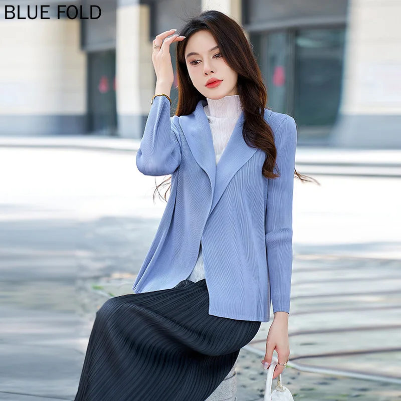 Miyake Fashion Pleated High-end Jacket Women's Clothing Design Sense Niche Spring and Autumn Commuting, All-Match Small Suit