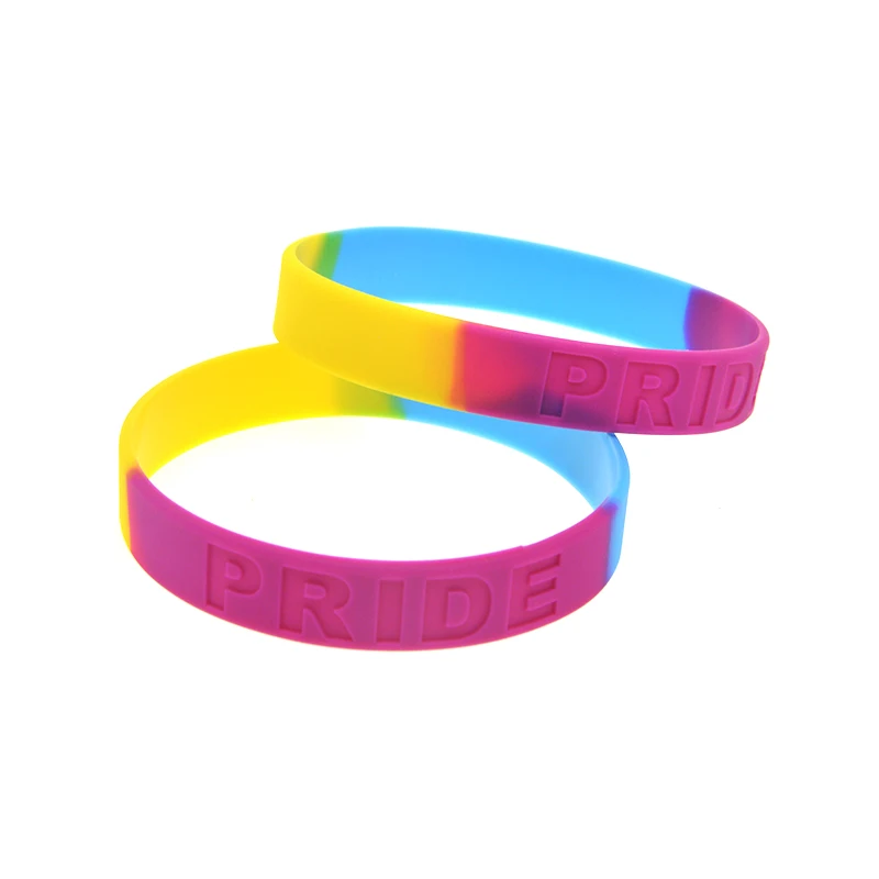 1 Stück Segmentiertes Silikon-Armband mit Farbdruck und geprägtem Logo, 5 Ausführungen – Detail 5