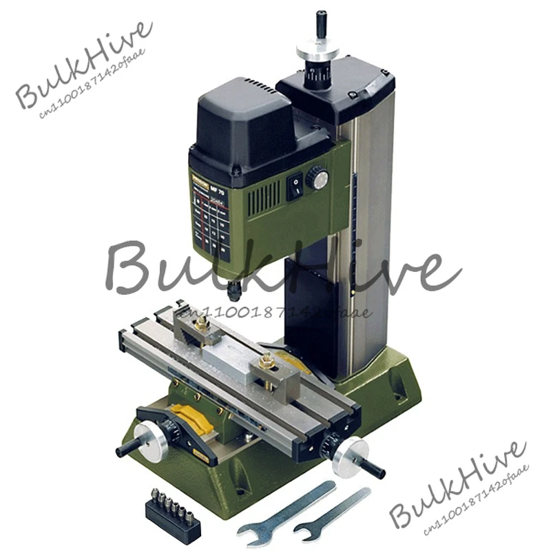 

Milling Machine MF70 Bench Driller Woodworking Lathe with Optional Dividing Head Chuck Tungsten Steel Cutter Bits Vise