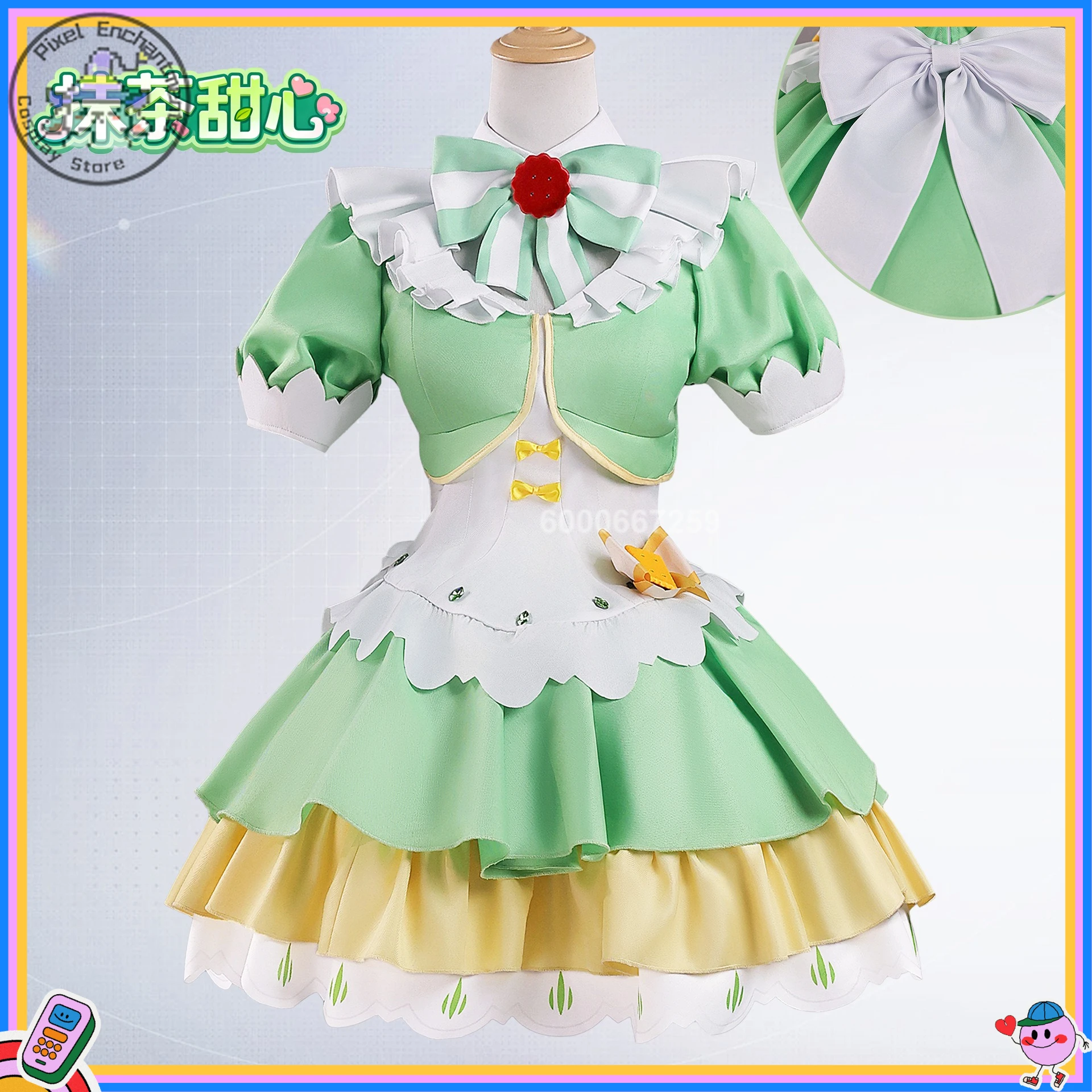 

Модный игровой костюм Honor of Kings для косплея, аниме Daji, ролевое зеленое милое платье Лолиты для женщин и взрослых, костюм для вечеринки Comic Con