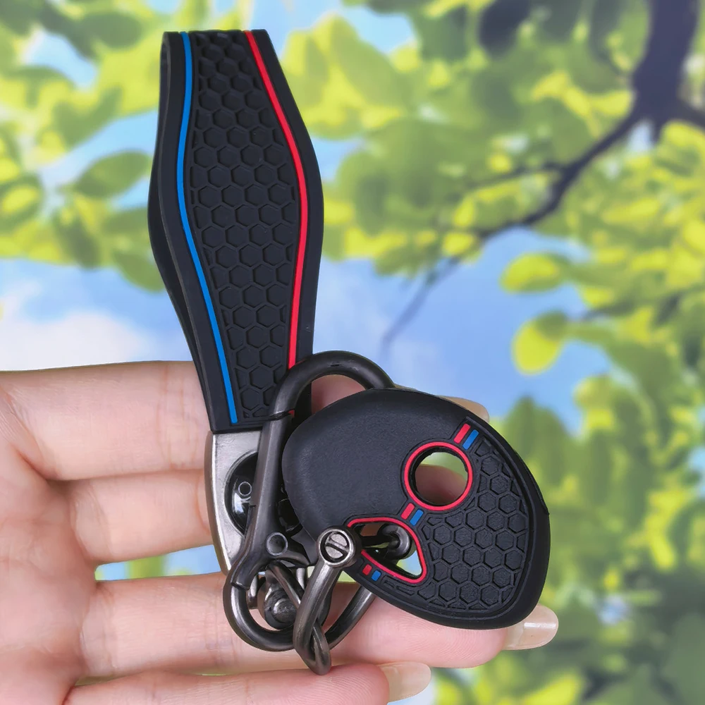 Textured Grip Fob Holder With Keychain For BMW R1200RT R1200GS R1250GS R1250RT K1200R K1200S K1300R K1300S Motorcycle Key Shell