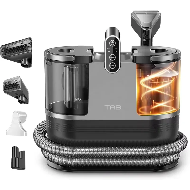 Electric Upholstery Carpet Steam Cleaner Wet Dry Function Commercial Use for Hotel Car Cleaning 15000Pa Suction Power