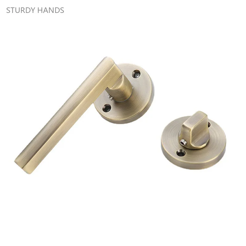 

1 set of zinc alloy double-sided invisible door locks for indoor bedroom background wall concealed split handle locks